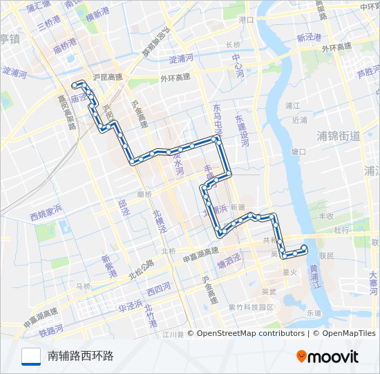 闵行15路 bus Line Map