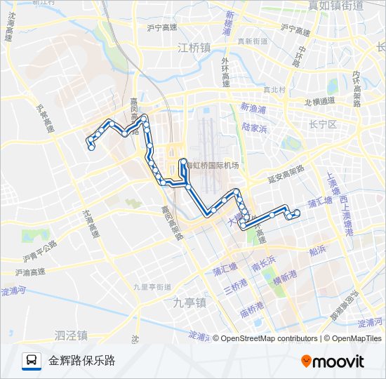 公交闵行18路的线路图