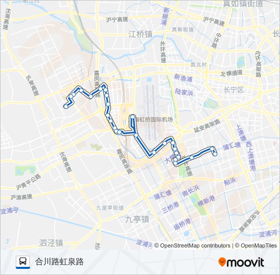 公交闵行18路的线路图