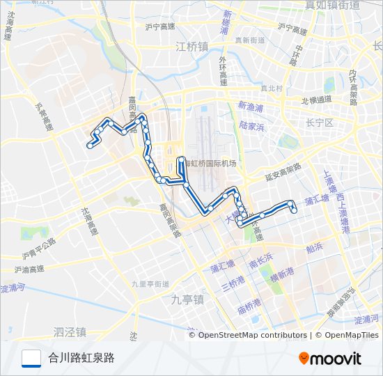 闵行18路 bus Line Map