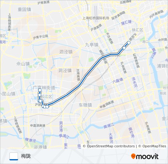 松梅专线 bus Line Map