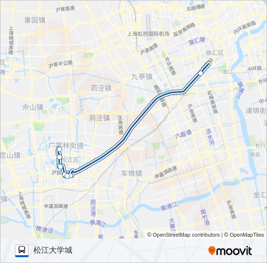 松梅专线 bus Line Map