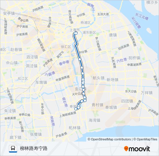 公交南申专路的线路图