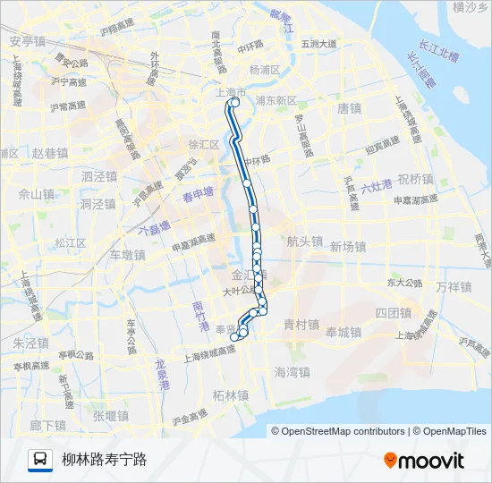 公交南申专路的线路图