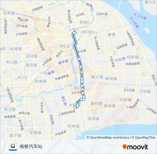 南申专线 Bus Line Map