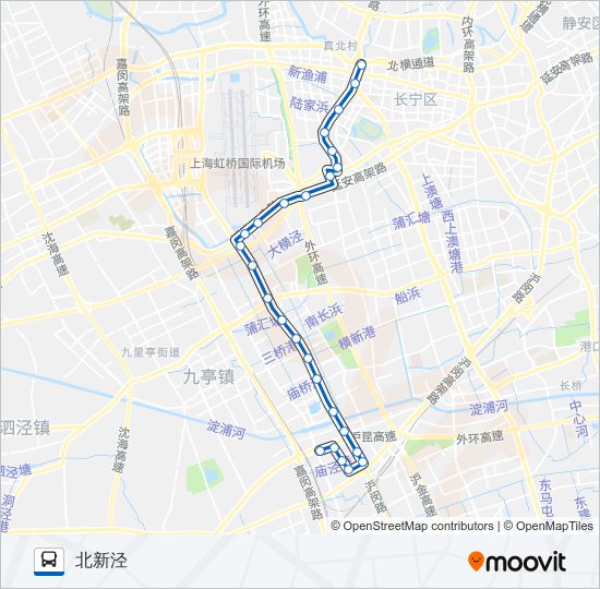 公交196路的线路图