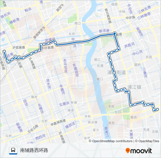 闵行12路 Bus Line Map