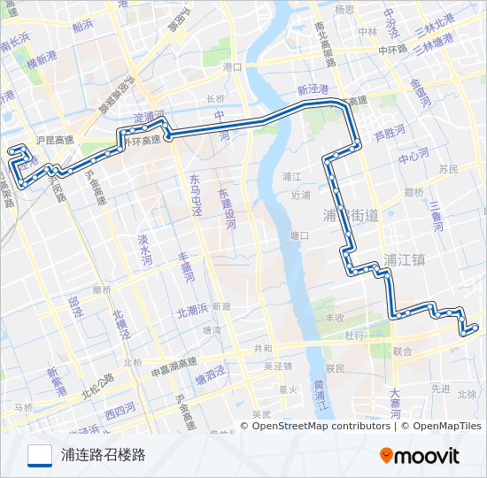 闵行12路 bus Line Map