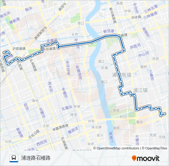 闵行12路 Bus Line Map