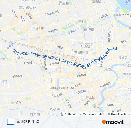 北安跨线定班线 bus Line Map