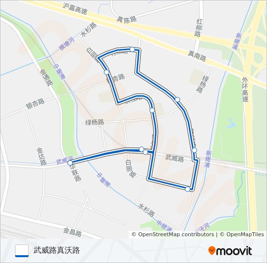 公交1230(桃浦便民巴士)路的线路图