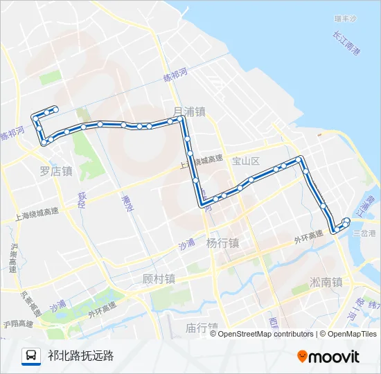 宝山21路 Bus Line Map
