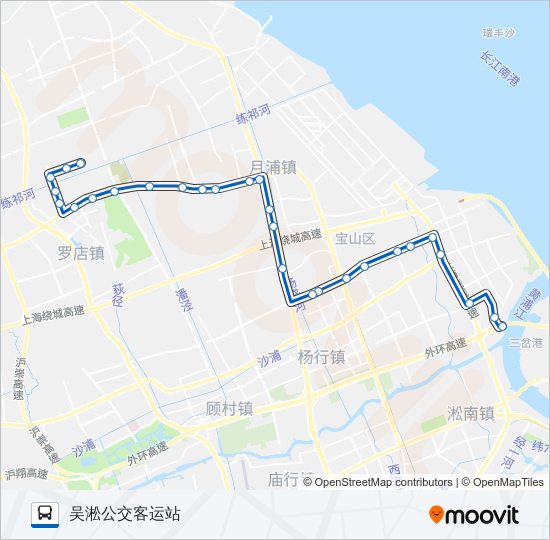 公交宝山21路的线路图