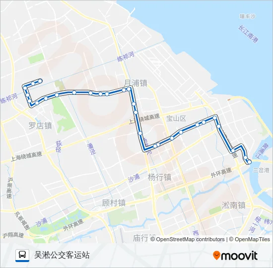 宝山21路 Bus Line Map