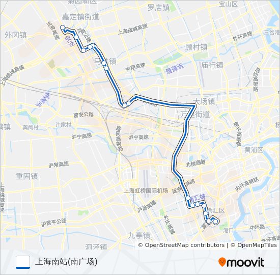 上嘉线 bus Line Map