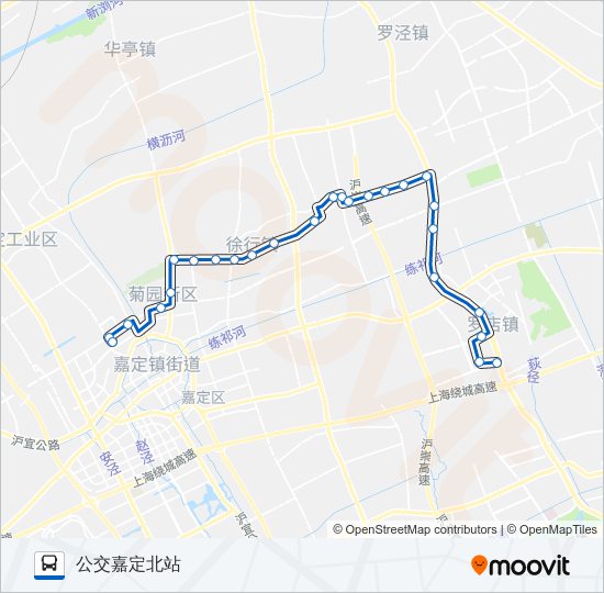 公交嘉店路的线路图