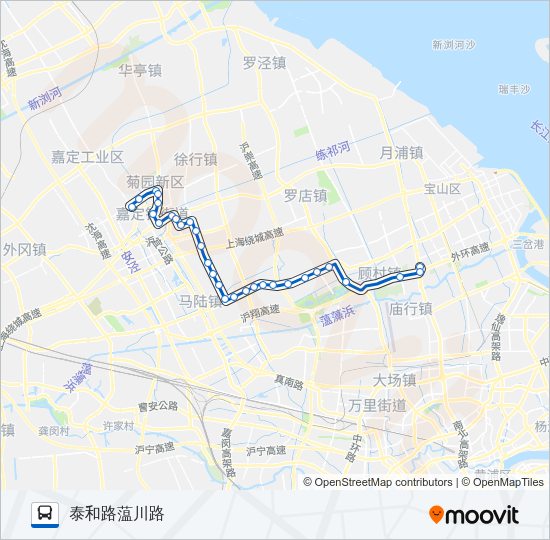 公交嘉泰路的线路图