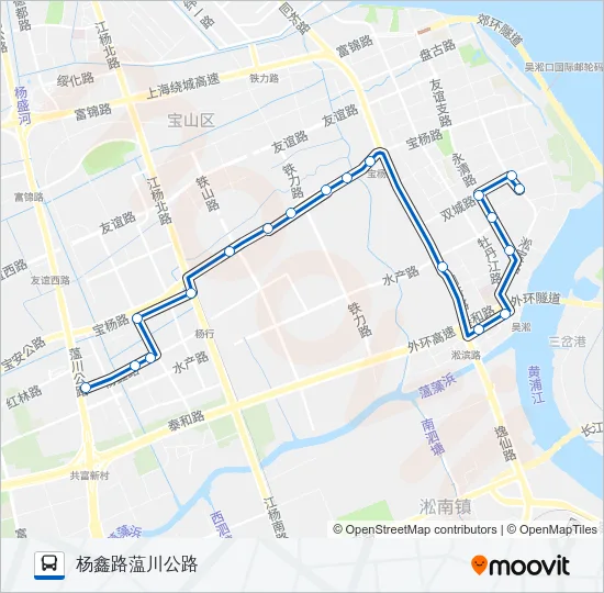 宝山5路 Bus Line Map