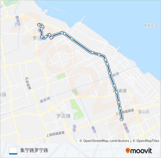 公交宝山6路的线路图