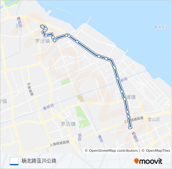 公交宝山6路的线路图