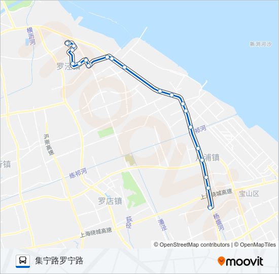 公交宝山6路的线路图