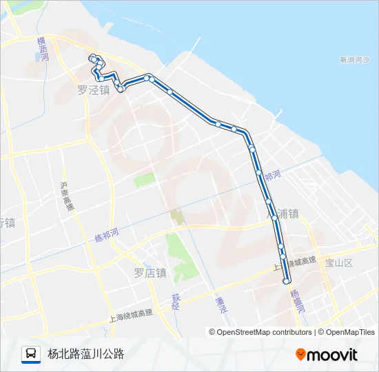 宝山6路 Bus Line Map