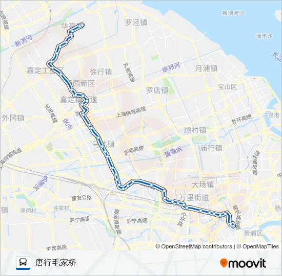 沪唐专线 Bus Line Map