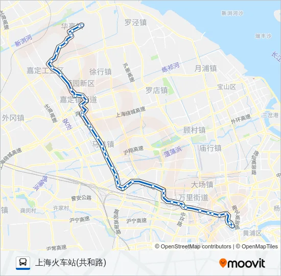 沪唐专线 Bus Line Map