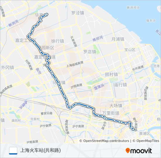 公交沪唐专路的线路图