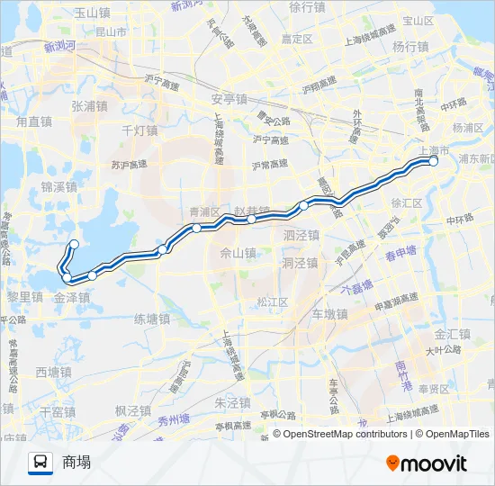 公交沪商专路的线路图