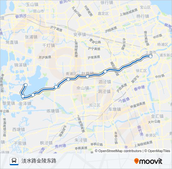 公交沪商专路的线路图