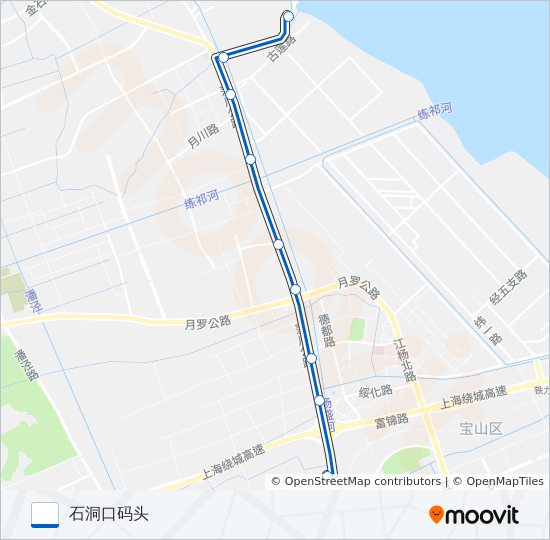 公交宝山14路的线路图