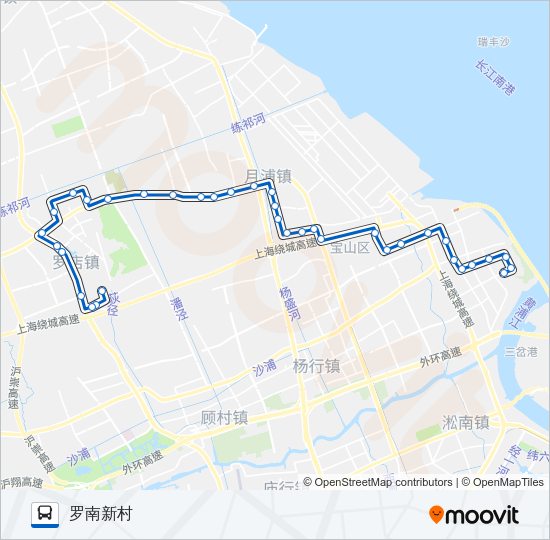公交宝山23路的线路图