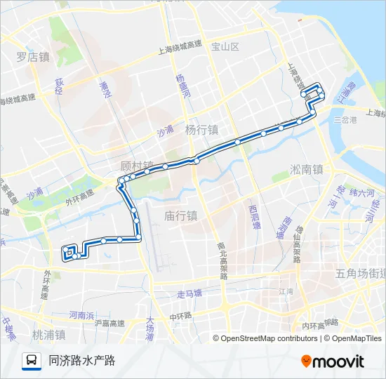 宝山25路 Bus Line Map