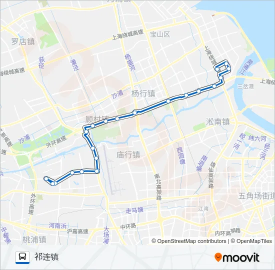 宝山25路 Bus Line Map