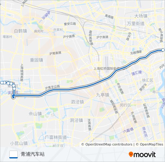 沪青高速专线 bus Line Map
