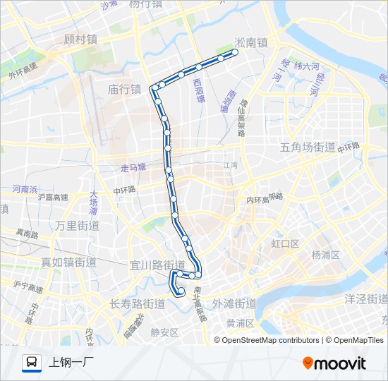 公交95路的线路图