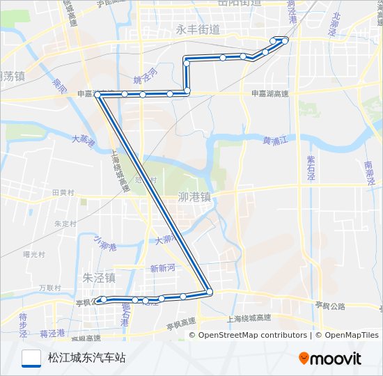 公交朱松路的线路图
