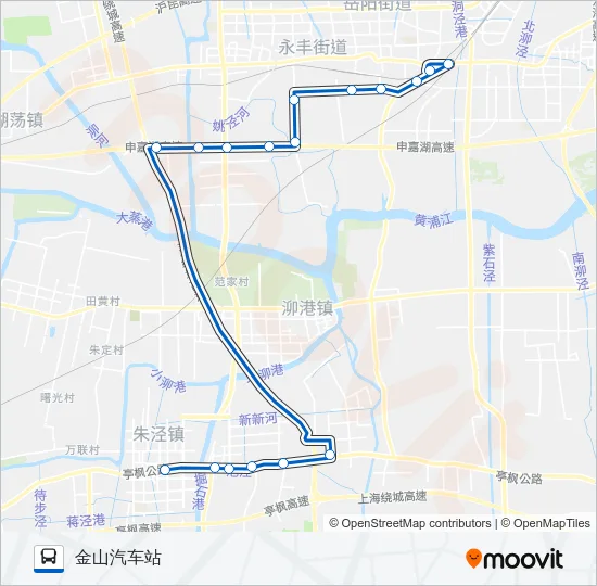 公交朱松路的线路图