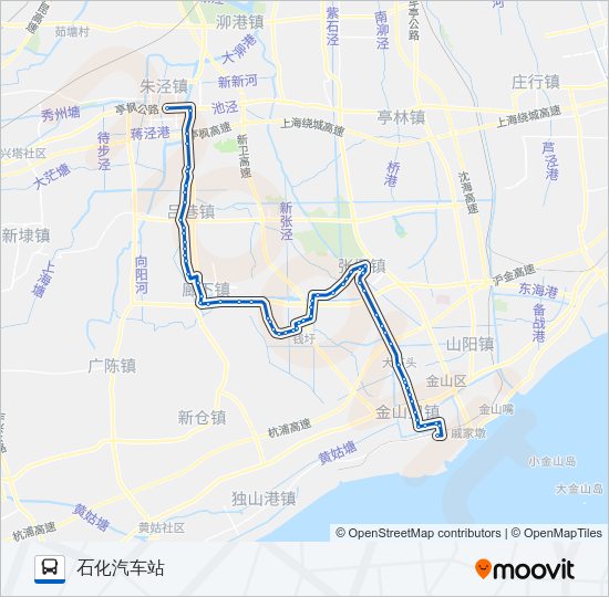 公交金石路的线路图