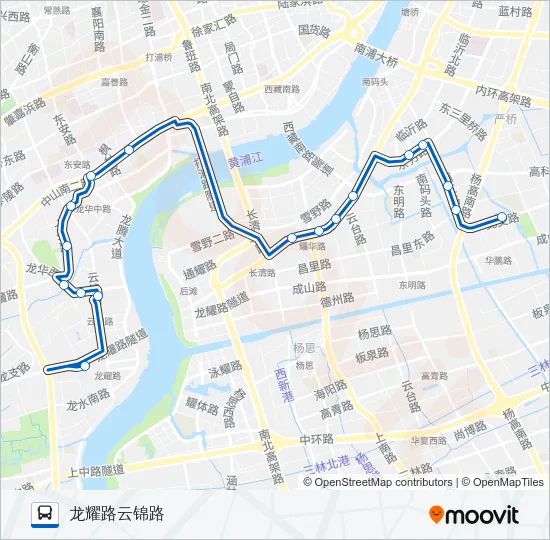 734路 Bus Line Map