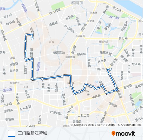 公交749路的线路图