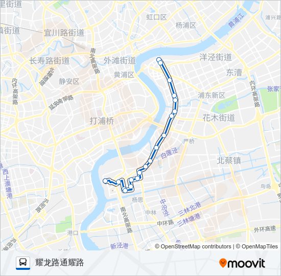 公交818路的线路图