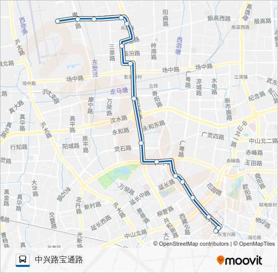 862路路线 日程 站点和地图 中兴路宝通路 更新