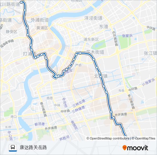 公交974路的线路图