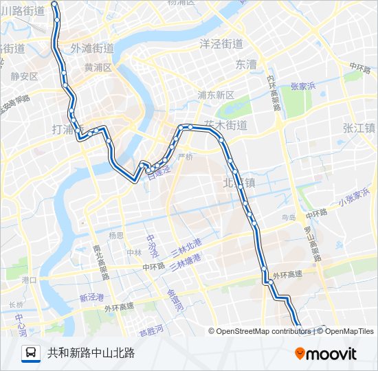 公交974路的線路圖