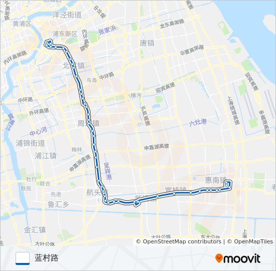 塘南专线 bus Line Map