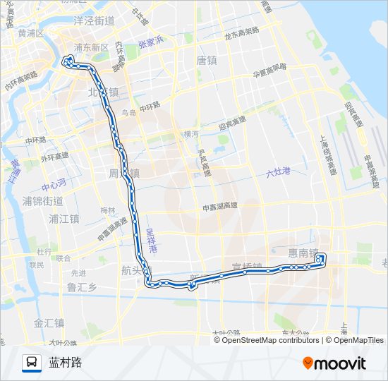 塘南专线 Bus Line Map