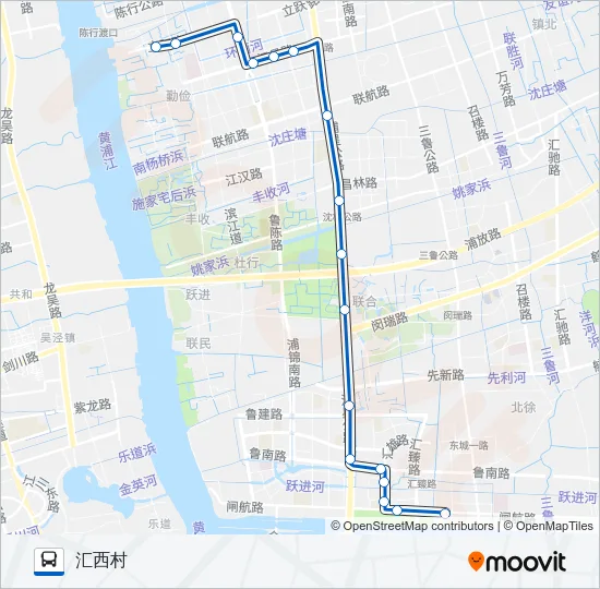 浦江3路 Bus Line Map