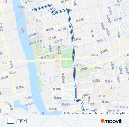 公交浦江3路的线路图